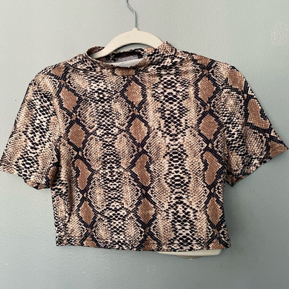 Shein Animal Pribt Cropped Top M